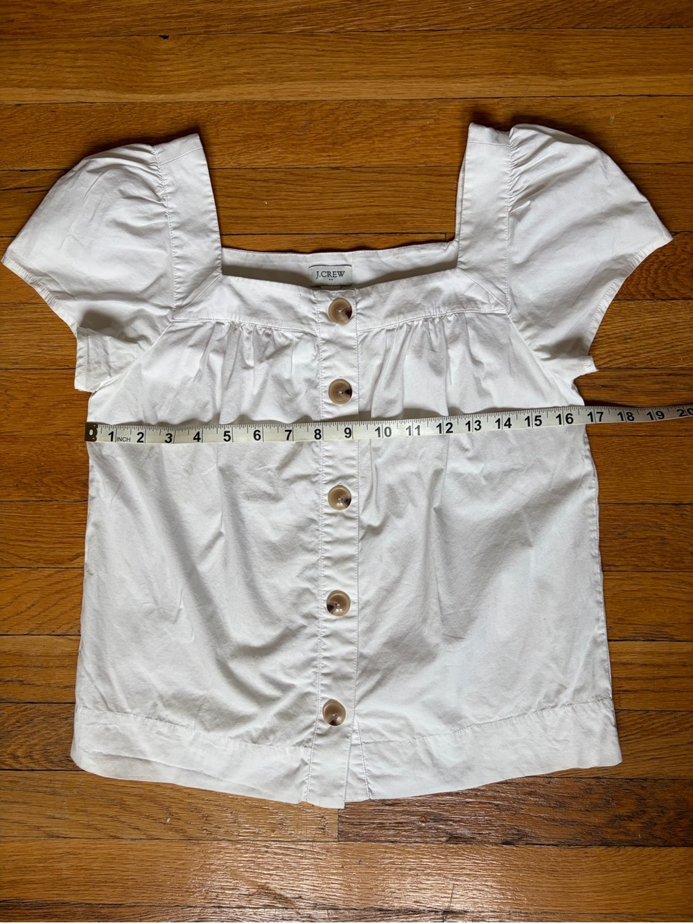 J Crew Factory white cotton blouse size XXS